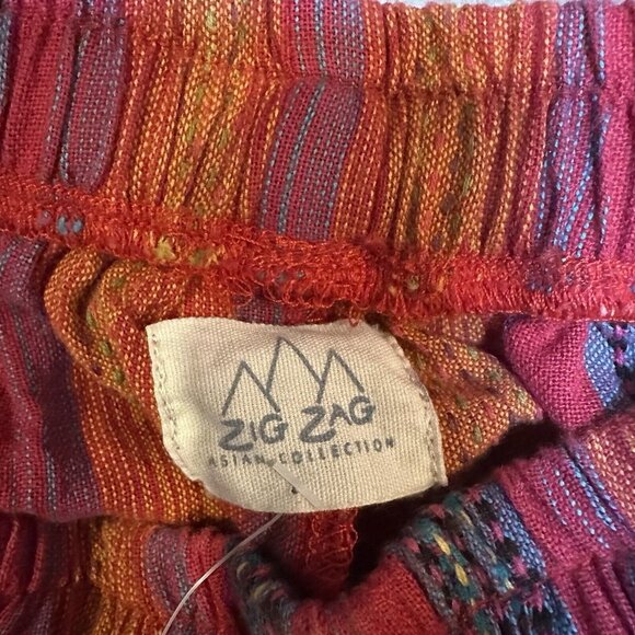 Zig Zag Asian Collection Pocket Pants Women’s Small Hippie Hand Made NWT - Picture 8 of 9